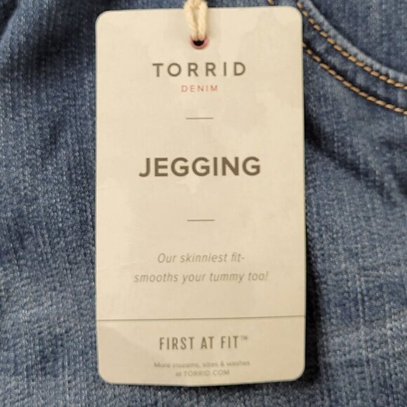 Torrid Jegging Jeans Size 26 High Rise Skinny Super Stretch Cascade Blue New - Picture 4 of 16